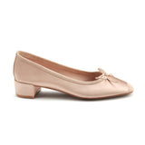 xajzpa Fashion Elegant Silk Ballerinas Women Pumps Slip On Loafers Round Toe Square Heels Bowknot Casual Spring Autumn Shoes