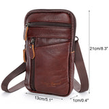 Xajzpa Men'S Shoulder Bag Multi-Function Leather Messenger Bag Casual Crossbody Bags High Quality Male Purse Phone Men'S Chest Pack