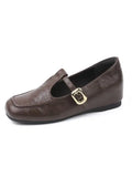 Xajzpa Low Heels Retro Woman Shoes British Style Female Footwear Soft All-Match Clogs Platform Increas Height Preppy Dress Creepers Wed