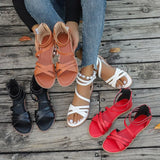 Xajzpa New Women Summer Shoes Gladiator Gothic Flip Flops Woman Slippers Flats Low Heel Buckle Trending Sports Beach Casual Sandalias