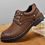 Xajzpa Men Genuine Leather Vintage Loafers Casual Shoes Mens Breathable Driving Flats Fashion Sewing Men Leisure Shoes Sneakers