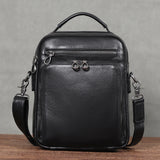 Xajzpa Natural Genuine Leather Men Vintage Handbags Flap Men's Shoulder Bag Casual Office Messenger Bags Fashion Crossbody Bag Totes