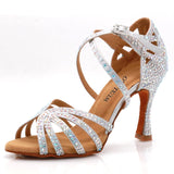 Xajzpa Jazz shoes Latin dance shoes female Latin Salsa girl casual shoes silver bronze skin