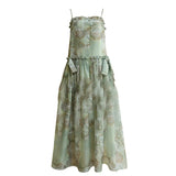 Xajzpa Fashion Printing Casual Dress Women's Sleeveless Strap Top Large Swing Dresses 2025 Summer New Tide