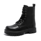 Xajzpa High Top Boots Men Round Toe Comfortable Fashion Breathable Outdoor Platform Non-slip Leather Boots Spring Autumn Main Push 48