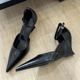 Xajzpa Spring Fashion Candy Pointed Toe Women Pumps Slingback Wedges High Heels Party Prom Mules Shoes Zapatos De Mujer