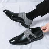 Xajzpa 2025 Luxury  Elegant Leather Shoes Men Large Size 48 Brand Handmade Men's Loafers Casual Designer Oxfords Men Flats Dress Shoes