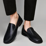 Xajzpa Men's comfortable walking shoes made of genuine leather, one foot loafers, new trendy designer, Mo hot selling driving shoes