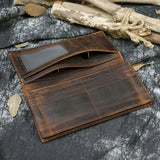 Xajzpa High Quality Zipper Long Purse Male Female Purse Wallet For 6inch Iphone Vintage Designer Men Women Leather Long Wallet