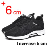 Xajzpa - Men Sneakers Elevator Shoes Hidden Heels Breathable Heightening Shoes For Men Increase Insole 6CM Sports Casual Height Shoes 48