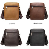 Xajzpa Soft Genuine Leather Men Shoulder Bag Casual Cow Leather Male Mini Crossbody Bags Cowhide Sling Bag For Male Bag Black