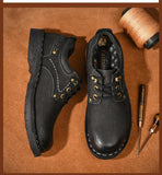 Xajzpa Men Genuine Leather Vintage Loafers Casual Shoes Mens Breathable Driving Flats Fashion Sewing Men Leisure Shoes Sneakers