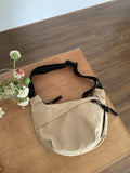 Xajzpa Korean Simplified New Moon Bag Fashionable Design Wheat ear Cross Body Bag Versatile High end Single Shoulder Dumpling Bag