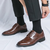Xajzpa 2025 High Quality Handmade Oxford Dress Shoes Men Genuine Cow Leather Suit Shoes Footwear Wedding Formal Italian Shoes Hot