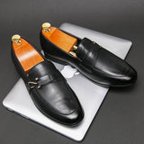 Xajzpa 2025 Designer Fashion Mens Loafers Leather Handmade Black Brown Casual Business Dress Shoes Party Wedding Men's Footwear
