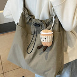 2024 New Nylon Shoulder Bag Fashionable Shrinkage Anti Wrinkle Crossbody Bag Lightweight Large Capacity Commuter Women Tote Bag