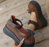 Xajzpa Thick soled shallow mouth single shoe summer new butterfly bow round toe simple comfortable daily casual women's shoes