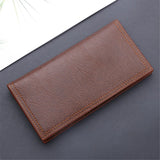 Xajzpa New Men Long Thin Slim Wallets Vintage Pu Leather Male Credit Card Holder Brown Money Purses Solid Simplicity Wallet For Man