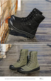 Xajzpa Men's Fashion Canvas Shoes Spring and Autumn Outdoor Shoes Thick-soled High-top Shoes Cuff Shoes Fashion Sports Shoes