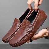 Loafers Shoes Men Fashion Shoes 2024 New Spring Comfy Men's Flats Moccasins Classic Original Leather Men Casual Shoes