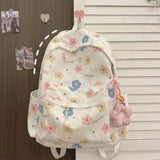 Large Capacity Shoulder Bag Cartoon Print Lightweight Rucksack Wear-resistant Student Schoolbag Travel Laptop Rucksack