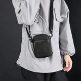 Outdoor Casual Men Single Shoulder Crossbody Bag Luxury Fashion Travel Mini Chest Bag Nylon Fanny Pack USB Headphone Jack