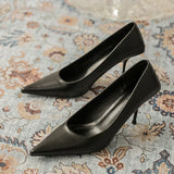 Xajzpa Sexy Pointed Toe Thin High Heels Women Pumps Prom Wedding Stripper Elegant Ladies Sandals Slip On Shoes