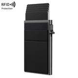 Xajzpa RFID Anti-theft Aluminum Alloy Credit Card Wallet Minimalist Ultra-thin Mini Wallet Intelligent Pop-up Men's and Women's Wallet