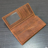 Xajzpa High Quality Zipper Long Purse Male Female Purse Wallet For 6inch Iphone Vintage Designer Men Women Leather Long Wallet