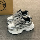 Xajzpa Women Platform Sneakers 2025 Autumn New Fashion Casual Lace Up Sports Shoes Woman Non Slip Walking Shoes Ladies Vulcanize Shoes
