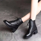 Xajzpa  High Quality Ladies Shoes Side Zipper Women's Boots Fashion Cross-tied Modern Boots Women Hot Sale Plus Size Ankle Boots