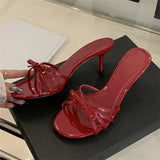 xajzpa Summer Fashion Round Toe Slippers Women Narrow Band Thin Low Heels Beach Casual Sandals Flip Flops Shoes Zapatos De Muje