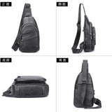 Xajzpa Men bag handbag 100% Cowhide Leather Shoulder Bags Fashion Messenger Bag Crossbody Bags chest bag for men black luxury bag