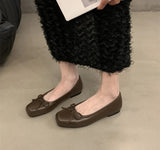 Xajzpa Flat bottomed shallow mouth bow spring new single shoe casual soft simple comfortable fashionable women's flat shoes