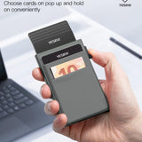 Xajzpa New Minimalist Card Box Ultra-thin RFID Protection Wallet Card Sleeve Aluminum Alloy Side Push Card Box Customized Logo