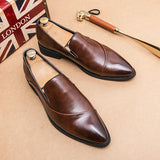 Xajzpa  New Men's Formal Elegant Dress Shoes Simple One Step Step Step Men's Leisure Fashion Original Pointed Moccasin Shoes