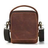 Xajzpa 100% Genuine Leather Men Shoulder Bags Husband Retro Crazy Horse Leather Male Messenger Crossbody Bags Vintage Cross Body