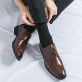 Xajzpa 2025 High Quality Handmade Oxford Dress Shoes Men Genuine Cow Leather Suit Shoes Footwear Wedding Formal Italian Shoes Hot