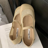 Xajzpa Spring Autumn Designer Elastic Band Mesh Women Ballet Flats Round Toe Casual Mules Shoes Zapatos De Mujer