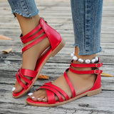 Xajzpa New Women Summer Shoes Gladiator Gothic Flip Flops Woman Slippers Flats Low Heel Buckle Trending Sports Beach Casual Sandalias