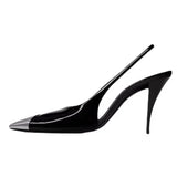 Xajzpa 6CM 9CM Thin Heels Women Pumps Patent Leather Sexy Party Prom Slip-On Spring Sandals Mules Shoes