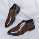 Xajzpa 2025 High Quality Handmade Oxford Dress Shoes Men Genuine Cow Leather Suit Shoes Footwear Wedding Formal Italian Shoes Hot