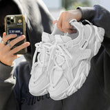 Xajzpa Men's Shoe Breathable Thick Soled Casual Sneakers Outdoor Running Four Seasons New Tennis Men Soft Soles Comfort Male Sneakers