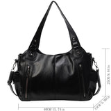 Xajzpa Female Handbag Large Capacity Shoulder Bags Big Stylsih Tote Bag Ladies Soft Leather Hobos Messenger Bags Women Shopper Bag Sac