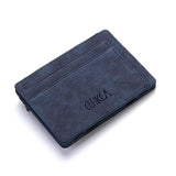 Xajzpa New Mini Men Wallets Name Engraved Card Holder Male Wallet High Quality PU Leather Zipper Coin Pocket Small Magic Man Purses