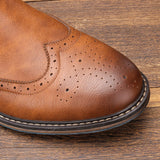 Xajzpa 7-13 leather chelsea boots brand Brogue comfortable fashion boots leather #AL667