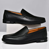 Xajzpa Men's comfortable walking shoes made of genuine leather, one foot loafers, new trendy designer, Mo hot selling driving shoes