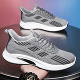 Xajzpa Men's 2025 New Summer Breathable Mesh Sports Shoes Fashionable and Simple Casual Shoes Barefoot and Flat Fitness Running Shoes