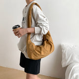 Xajzpa - Summer New Women's Bag Large Capacity Casual Nylon Crossbody Bag Dumpling Bag High Grade Solid Color Shoulder Bag