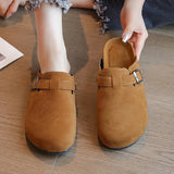 Xajzpa Fashion Classic Cork Clogs Slippers Women Soft Footbed Suede Sandals with Arch Support Trendy Beach Slides Home ladies Mules